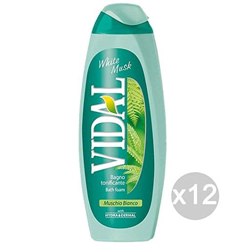 VIDALFORCE Schaumbäder Set 12 VIDAL Bad 1600 Moschus weiß 500 ml Pflege und Reinigung des Körpers 7438634642168