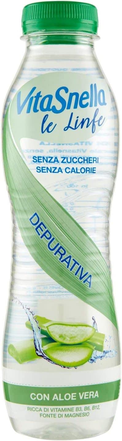 Vitasnella Depurativa Erfrischungsgetränk mit Aloe Vera Saft 12x 500 ml italienisch Original