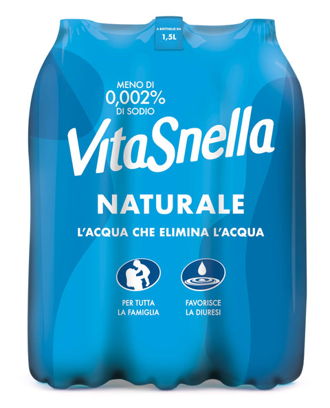 Vitasnella Stilles Wasser Vitasnella Acqua Oligominerale Naturale 1.5L (Confezione Da 6) 8006290611232