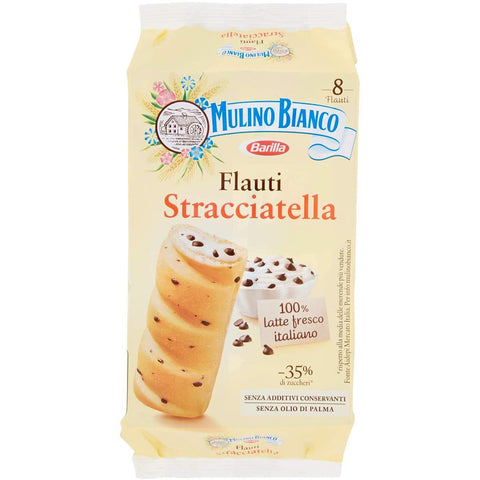 Mulino Bianco Flauti Merende Alla Stracciatella Con Gocce Di Cioccolato 6 Pezzi Da 280 Grammi 1 Stk Original italienisch Kekse