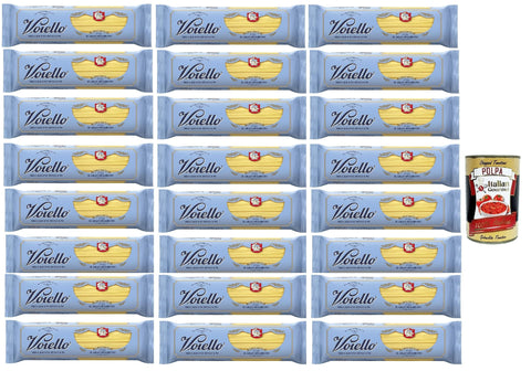 Voiello Kurze Pasta Voiello Pasta Il Gran Spaghetto n.105, 100% italienischer Weizen, Bronze -Zeichnen, 24x 500g + Italian Gourmet polpa 400g 8076810500605