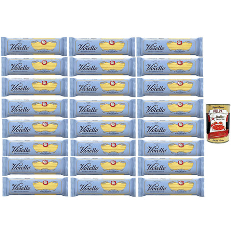 Voiello Pasta Il Gran Spaghetto n.105 100% italienischer Weizen Bronze -Zeichnen 24x500 g italienisch Original + kostenlos polpa 400 g