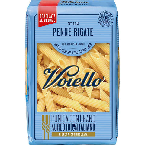 Voiello Pasta Penne Rigate 18er pack von 500 Gramm, Premium Qualität aus Italien 1 Stk Original italienisch