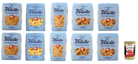 Voiello Kurze Pasta Voiello Pasta Testpaket Nudeln 100 % italienische 10x 500g + Italian Gourmet Polpa 400g 8076810500520