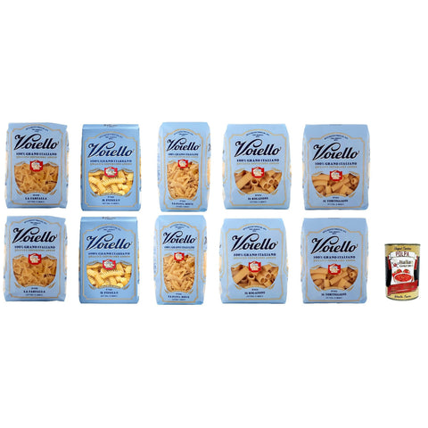 Voiello Pasta Testpaket Nudeln 100 % italienische 10x500 g Original + kostenlos Polpa 400 g