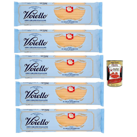 Voiello Pasta Il Gran Spaghetto Nudeln 100% italienische N105 500 g 5x italienisch Original + kostenlos Polpa 400 g