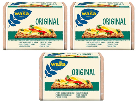 Wasa Original,Cracker mit 100% Roggenmehl,Knusprige Scheiben mit Roggenvollkornmehl,reich an Ballaststoffen,275 g italienisch
