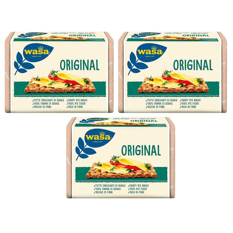 Wasa Crackers Wasa Original,Cracker mit 100% Roggenmehl,Knusprige Scheiben mit Roggenvollkornmehl,reich an Ballaststoffen,275 g italienisch 7300400118101