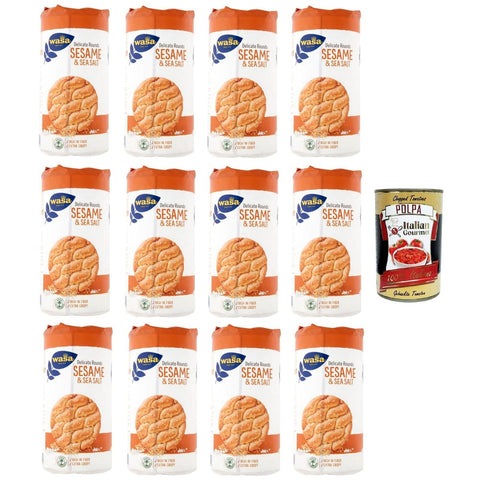 WASA Runda Sesame Nuss- & Haferbrot WASA Runda Sesame Backprodukt aus Weizenmehl, Sesam und Meersalz 12x290gr Original italienisch inkl. Italian Gourmet Polpa 400g 8032804040014