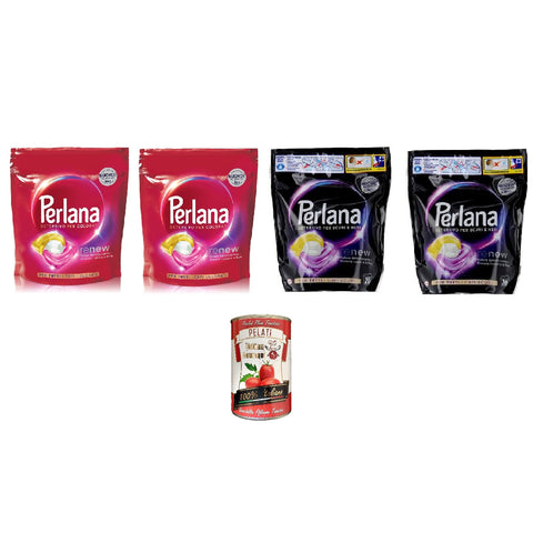 Testpaket Perlana Renew Caps 2x Rene Caps Black 2x Renew Coloured Caps + Italian Gourmet pelati 400gr