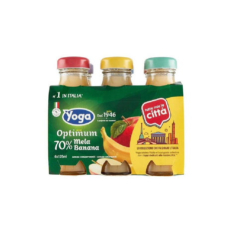Yoga Fruchtsaft 6x Yoga Optimum 70% Mela Banana 125 ml SONDERANGEBOT 8001440114328