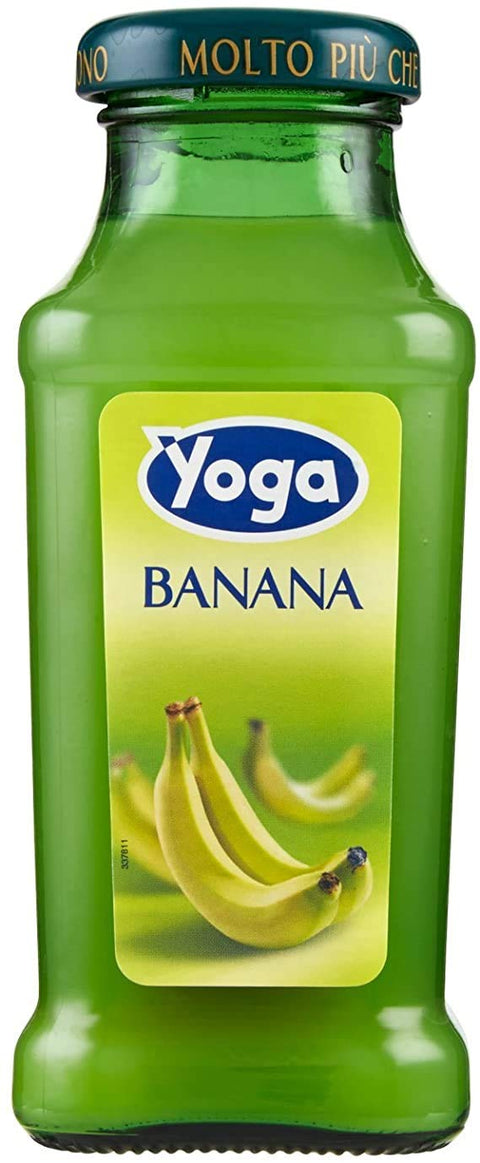 Yoga Bar Banana Bananen Fruchtsaft Getränk Fruchtgeschmack Glasflasche 200 ml fruit juice Fruchtsäfte italienisch Original
