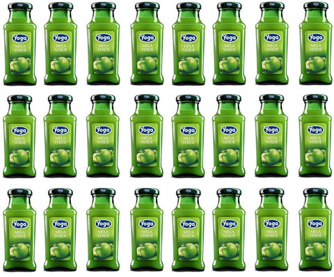 Yoga specialità Bar flasche Fruchtsaft fruit juice Mela verde Grüner Apfel 200 ml 24x italienisch Original Riegel