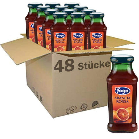 Yoga Bar Arancia Rossa Blutorange Fruchtsaft Getränk Fruchtgeschmack Glasflasche 200ml fruit juice 48x Original italienisch