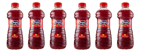 Yoga Fruchtsaft fruit juice Pet flasche Rosso mix Roter Früchte Mix saft 6x1l Original italienisch Getränk
