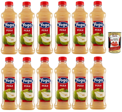 Yoga Fruchtsäfte Yoga Succo di frutta Pera, Birne Früchte Fruchtsaft Getränk Fruchtgeschmack PET flasche 12x 1000 ml fruit juice + Italian Gourmet polpa 400g 8001440136153