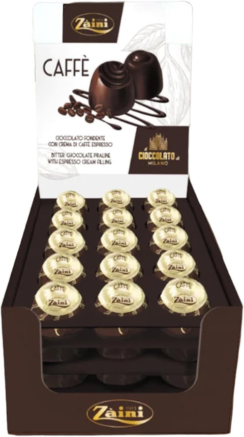 Zaini Dunkle Schokoladenpralinen mit Espresso Kaffeecreme 45 Stück italienisch Original