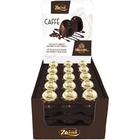 Zaini Praline Zaini Dunkle Schokoladenpralinen mit Espresso Kaffeecreme 45 Stück italienisch Original 8004735121483
