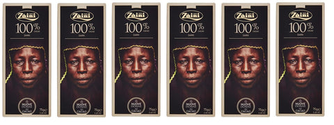 Zaini Tavoletta Cioccolato Fondente Extra Dunkler Schokoriegel Dunkle Schokolade 100% Kakao 6x 75g italienisch Original