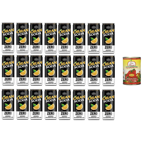 Zia Rosa Oransoda Zero Erfrischungsgetränk Orangenlemonade, Ohne Zuckerzusatz 33 cl + Zia Rosa DOP Pomodoro San Marzano Tomate aus Kampanien Dose von 400 g… italienisch Original