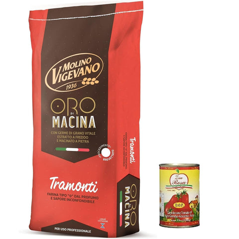 Zia Rosa Molino Vigevano Tramonti Oro, Mehl "Typ" 0 1x10kg Original italienisch Zutat