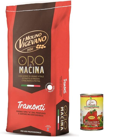Zia Rosa Molino Vigevano Tramonti Oro, Mehl "Typ" 0 1x10kg Original italienisch Zutat