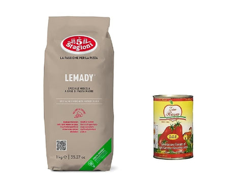 Zia Rosa LEMADY MISCHUNG X HEFE NATUR PIZZATEIG KG.1 5 STAGIONI (LEMADY MISCELA X LIEVITO NATURALE IMPASTI PIZZA) italienisch Original