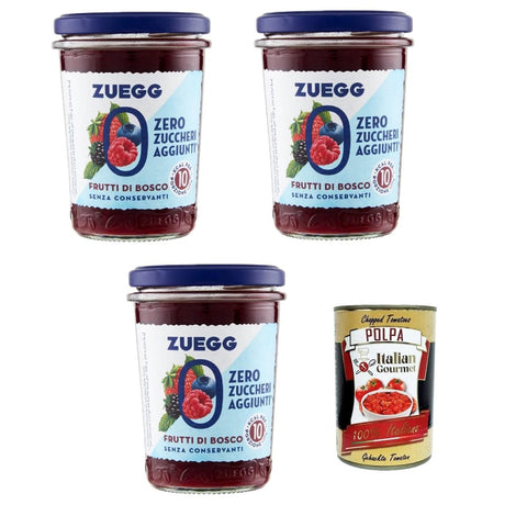 Zuegg Fruchtaufstrich Zuegg Zero Frutti di bosco Beeren Marmelade Jam Ohne Zuckerzusatz Frei von Konservierungsstoffen Glas 3x 220g italienisch Original 80322870