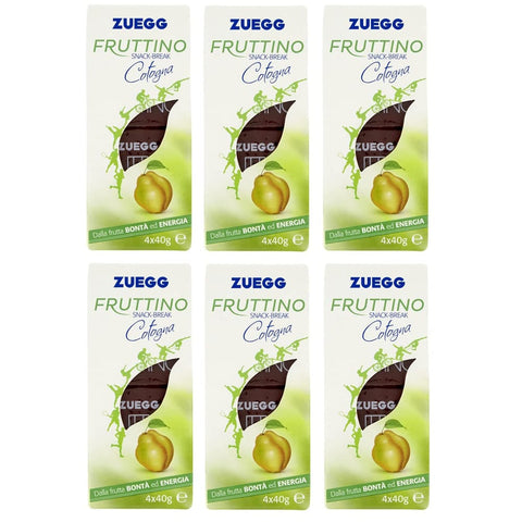 Zuegg Fruchtgummis Zuegg Fruttino Snack Break Cotogna Quitten Snacks Jede Box enthält 4 Packungen mit je 6x 40g italienisch Original 80242185