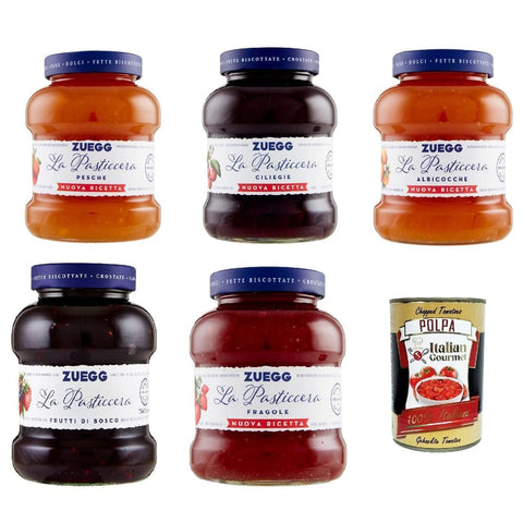 Zuegg Konfitüren Zuegg La Pasticceria Testpaket, Marmelade Konfitüre Brotaufstriche Italien 5x 700 g Konfitüren italienisch Original 8000340450192