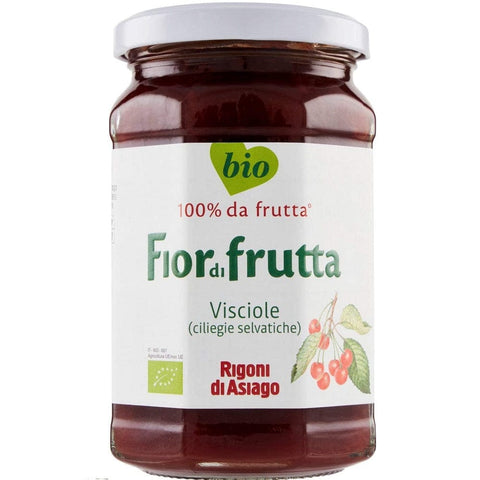 Zuegg Marmelade Rigoni Di Asiago Fiordifrutta Bio Alle Visciole Marmelade mit Kirschen 330g - Ruiniertes Etikett 8001505004373