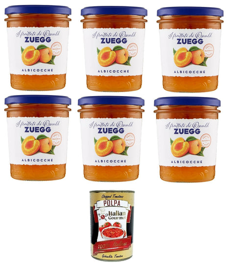 Zuegg Marmeladen & Konfitüren Zuegg I frutteti di Oswald Zuegg Albicocche Die Obstgärten von Oswald Zuegg Aprikosen 6x 320 g+ Italian Gourmet Polpa di Pomodoro 400g 80298328