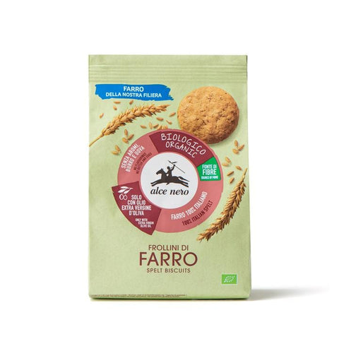 Alce Nero Frollini di Farro Bio Dinkel Shortbread Kekse 300g - Italian Gourmet