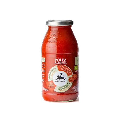 Alce Nero Tomaten Pulp Alce Nero Polpa di Pomodoro Biologica Bio-Tomaten Pulp 500g Glas