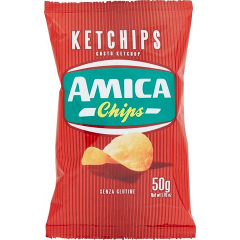 Amica Chips Patatine Ketchips Ketchup Gesalzene Kartoffelchips 12x50g - Italian Gourmet