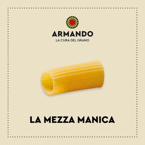 Armando pasta Il Grano Di Armando La mezza manica Weizen Bronze gezeichnet Pasta 500g 8005709204799