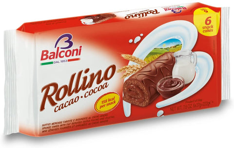 Balconi Rollino al Cacao italienischer Kakaosnacks 222g - Italian Gourmet