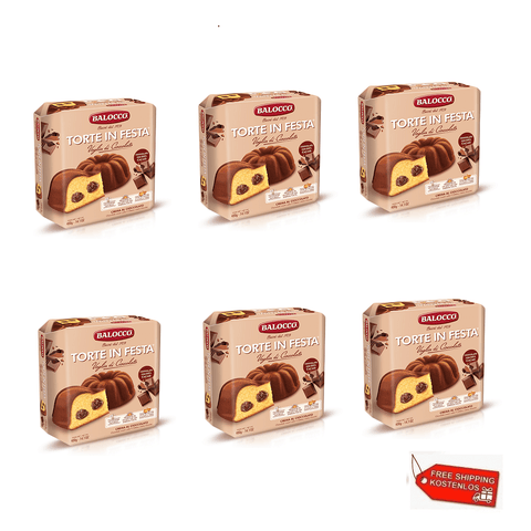 Balocco Weihnachtssüßigkeiten 6x Balocco Torte in Festa Voglia di Cioccolato 400g 8001100063669