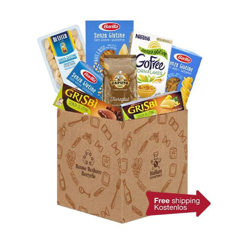 Box Senza Glutine Italienische Glutenfreie Produkte Pasta Snacks Sahne Mehl Cornflakes 23 Stücke - Italian Gourmet