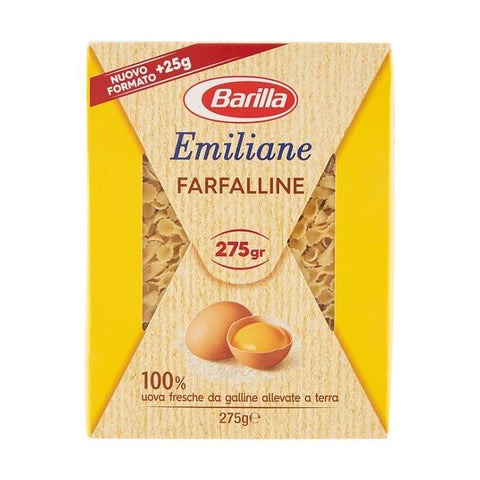 Barilla Emiliane Farfalline all’uovo EI Pasta (275g) - Italian Gourmet