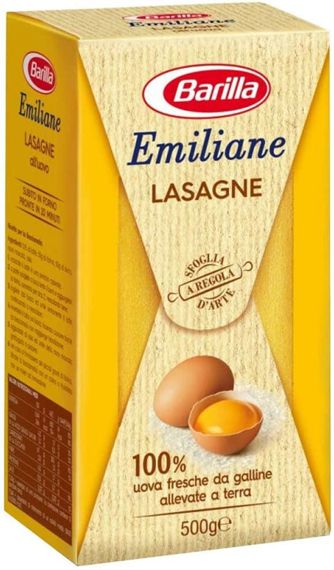 Barilla Emiliane Lasagne all'Uovo Pasta mit Ei 500g - Italian Gourmet