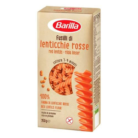 Barilla Fusilli di Lenticchie Rosse rote Linsennudeln Glutenfrei 250g - Italian Gourmet