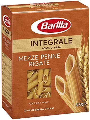 Barilla Mezze Penne Rigate integrali Italienische Vollkornnudeln 500 g - Italian Gourmet