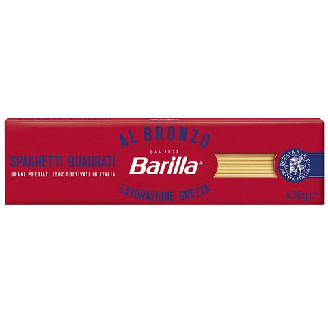 Barilla pasta Barilla Spaghetti Quadrati al Bronzo Bronze Gezogene Pasta 400g 8076809580892