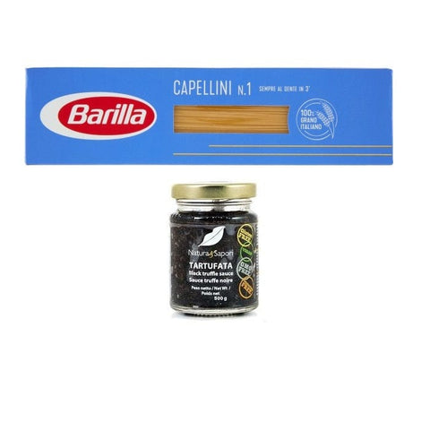 Barilla Pasta Testpackung Barilla Capellini Pasta & Schwarze Trüffelsauce 11x500g 8076800195019