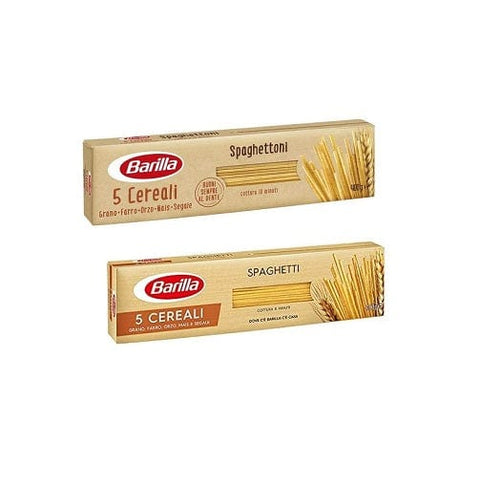 Testpackung Barilla italienische Pasta 5 Cereali Spaghetti & Spaghettoni Müsli Nudeln 2x400g - Italian Gourmet