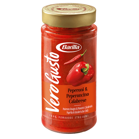 Barilla Vero Gusto Peperoni e Peperoncino Tomatensauce mit Peperoni und Chili 300g - Italian Gourmet