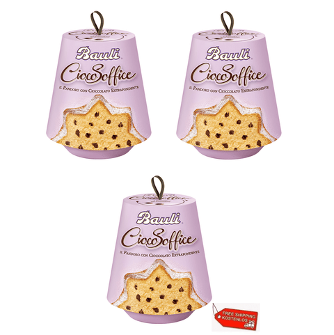 Bauli Weihnachtssüßigkeiten 3x Bauli Pandoro CiocoSoffice mit Schokoladenstückchen 750g 8001720414346