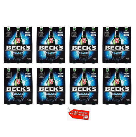 24x Beck's Blue Birra Analcolica Alkoholfreies Goldenes Bier 33cl - Italian Gourmet