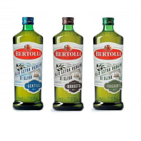 Testpaket Bertolli Robusto - Gentile - Fragrante ( 3 x 1Lt ) Natives Olivenöl extra - Italian Gourmet